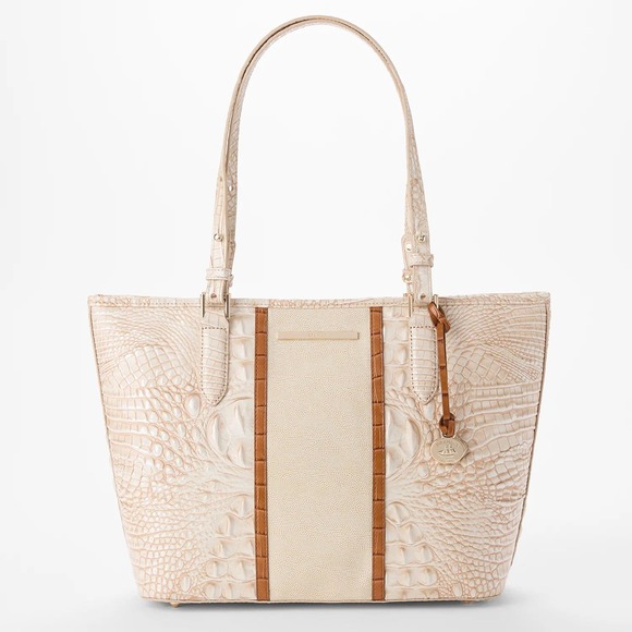 Brahmin Handbags - Brahmin Medium Asher Tote Cream Tan Medium New With Tags